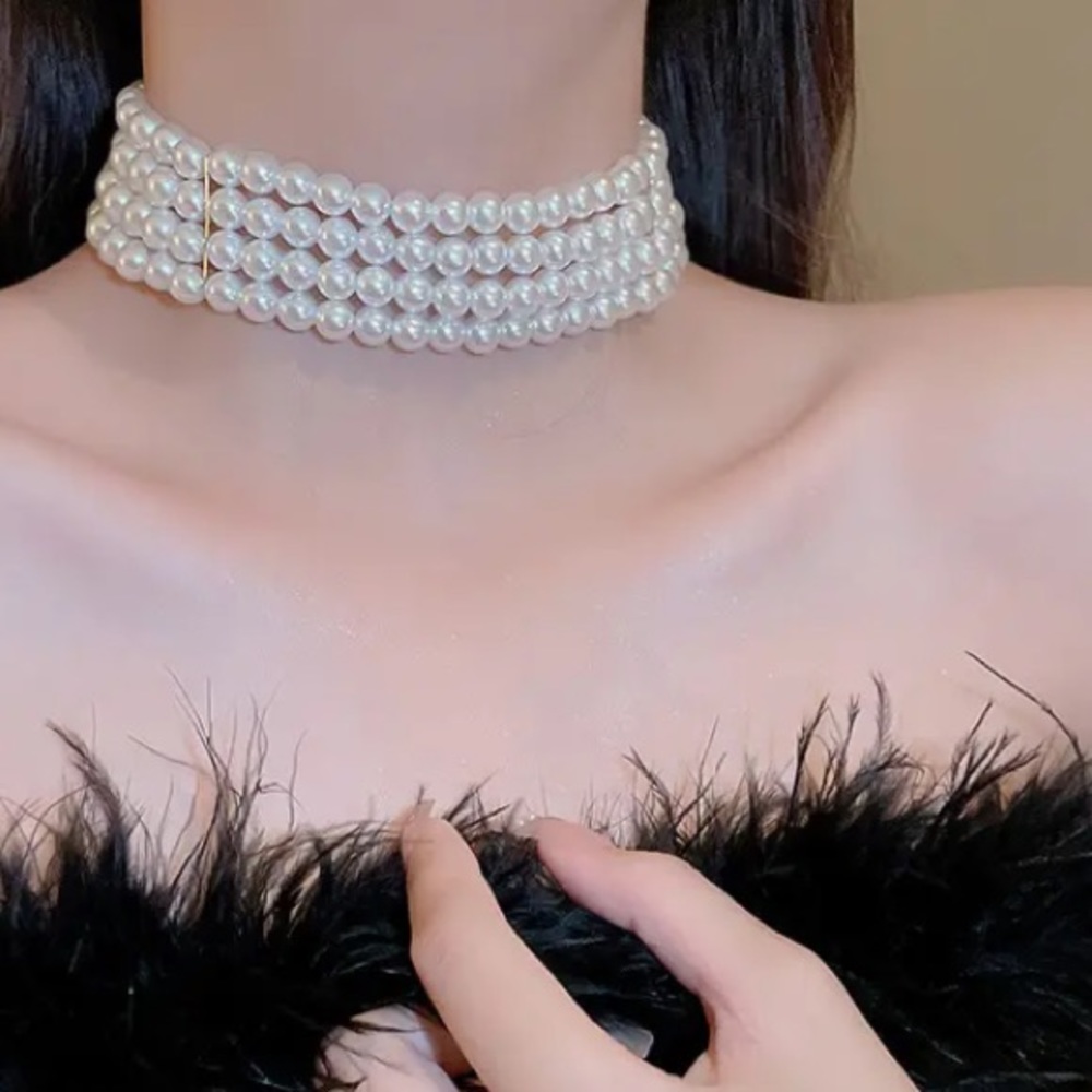 🌟 Beautiful Imitation Pearl Choker - Picture 2 of 4